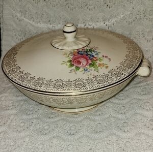 Taylor Smith Taylor China  covered bowl Diana pattern